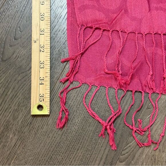 Disney Mickey Mouse Hot Pink Rayon Fringe Scarf. - Picture 9 of 12